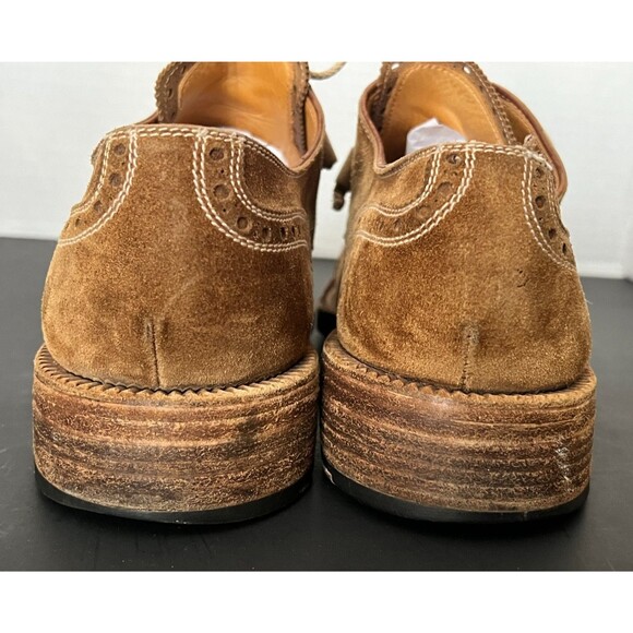 Stefano Branchini Calzoleria Men\'s 8 Brown Suede Leather Cap Toe Oxford Shoes main image 9